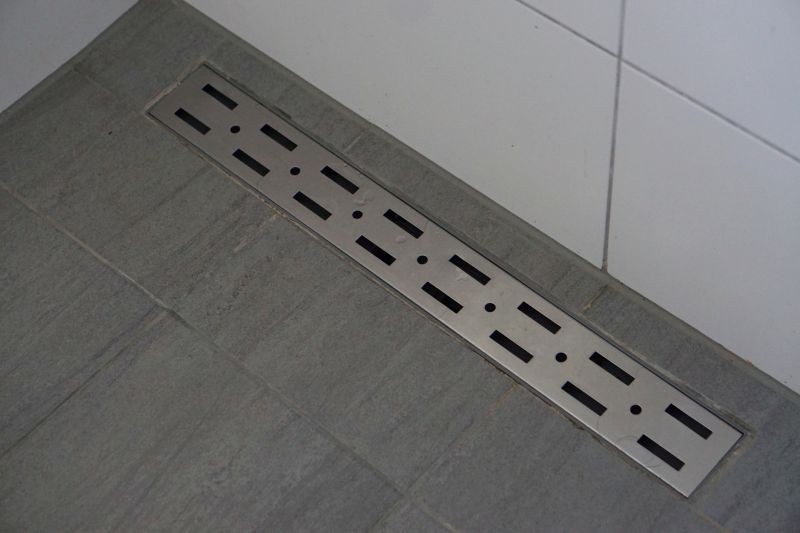 Minimalist Shower Floor with Linear Drain